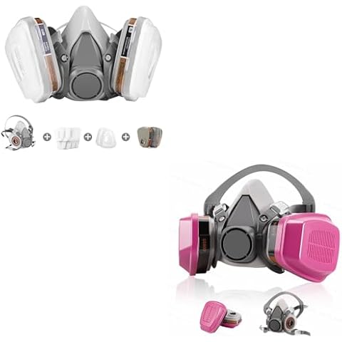 6200 Reusable Respirator Mask w/6001 Filter & 60925 Filter - Chemical Half Face Cover Mask for Painting, chemical, Organic Vapor, Welding, Polishing, Woodworking and Other Work Protection Cover