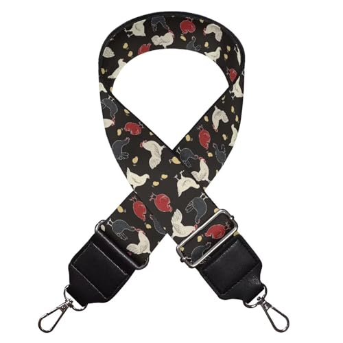 Halloween Handbag Strap Canvas Purse Strap Colorful Bat Black Shoulder Strap Multicolor Bats Replacement Strap