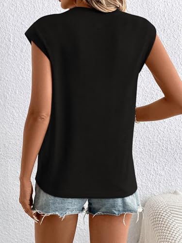 Bliwov 2 Pack Womens Tops Cap Sleeve T Shirts Summer Spring Basic Trendy Casual Outfits Beach Vacation Fashion Dressy Clothes3