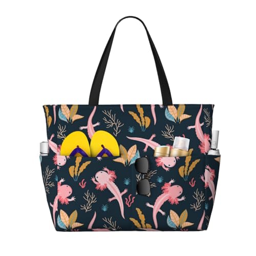 Sac de plage axolotl spacieux pour ne plus manquer de place