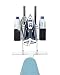 Ironing Board Hanger- with Storage Basket for Clothing Iron - Ironing Board Holder Wall Mount/or Over The Door