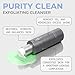 COSMEDIX Purity Clean Exfoliating Facial Cleanser - Moisture-Rich Rejuvenating Face Wash for Fine Lines & Uneven Skin Tone - Skin Care with Essential Oils for Radiant - Looking Skin & Natural Glow