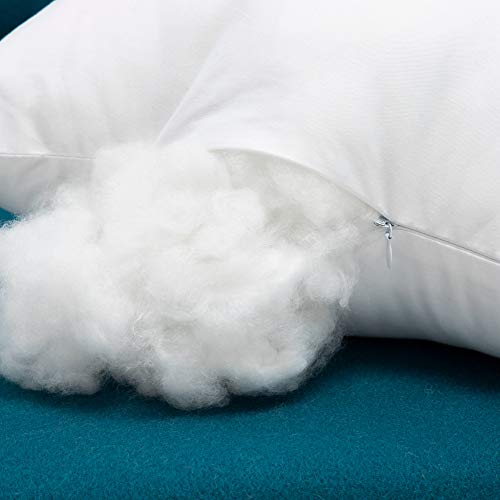 Warmwithann Set of 2 Ultra Soft Cotton Fabric Plump Throw Pillow Inserts, Down Alternative Decorative Cushion Cover Filler, 16 x 16 Inches by Warmwithann - Image 5