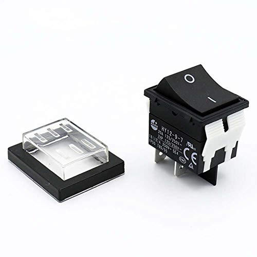 Kedu Hy12-9-7 4 Pins Rocker Switch Waterproof On Off Push Button Switches Arc Pushbutton Switch For Industrial Electric Power Tools And Electrical Equipment Control 125/250V 20/18A,2-Pack #TOP5