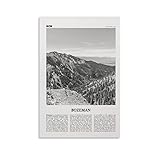 Bozeman Print Black and White,...