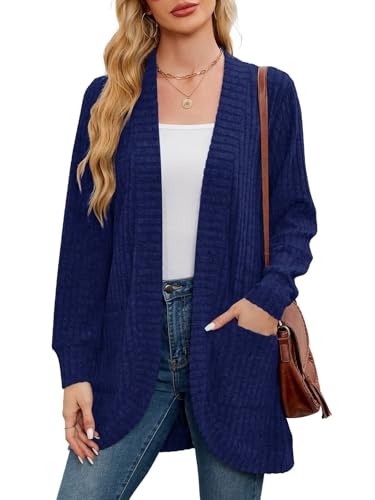Image of BELAROI Women Plus Size Cardigan Sweater Fall Outfit