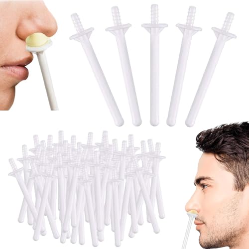 BlueZOO 70Pcs Small Wax Applicator Wands for Nostril Nasal Ear Cleaning Home Salon Nose Waxing Sticks Facial Hair Removal for Men Women Painless & Easy to Use Personal Care Grooming Essential