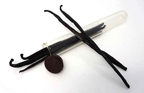 Hula Girl Indonesian Vanilla Beans Gourmet 6-7 Inches Long In Airtight Glass Tube - 5Pcs. #TOP15