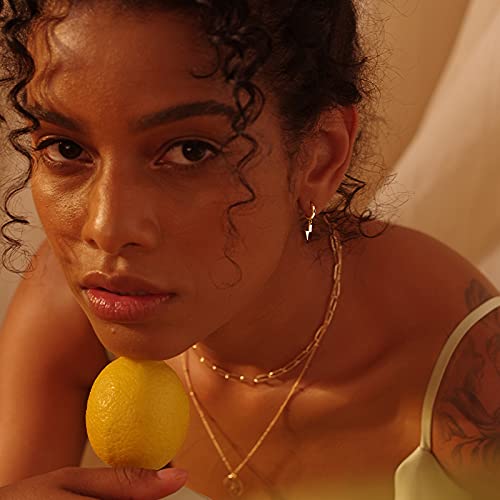 Gold Dangle Drop Hoop Earrings For Women Men Gold Plated Dainty Earrings Hypoallergenic Cross/Lightning/Lock/Spike/Heart/Star/Evil Eye/Snake #TOP1