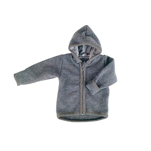 Iobio Baby Wollwalk Kapuzenjacke (Dunkelgrau Anthrazit, 110/116) Cover
