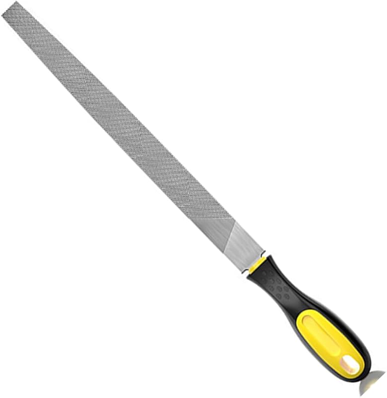 8in Flat Mill File, Smooth Blade with Ergonomic Handle, Metal File Sharpening Tool for Drills, Lawn Mower Blade, Garden Shears and so on (1 Pack)
