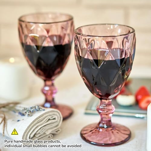 Image of Premium Wine Glasses 350ml, Set of 6 Long Wine, Burgundy Clear Glasses with Stem for Wedding Anniversary, Birthday, Gift (RKT-08, Set of 6)