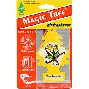 MAGIC TREE Carded In Car Van Air Freshener - Vanillaroma Scent Smell x 1
