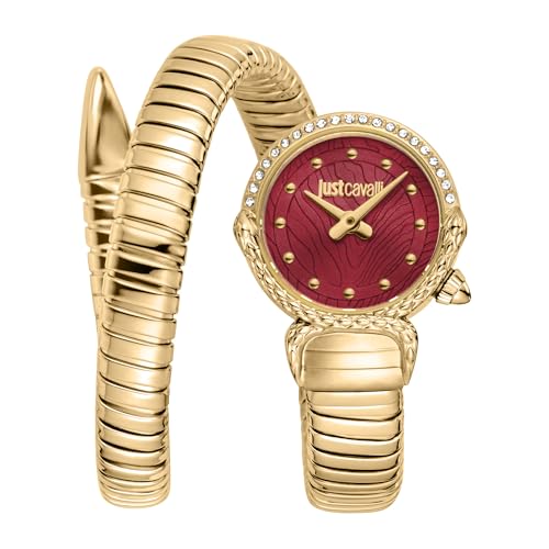 Just Cavalli Reloj analógico de Cuarzo para Mujer con Correa de Acero Inoxidable JC1L350M0035