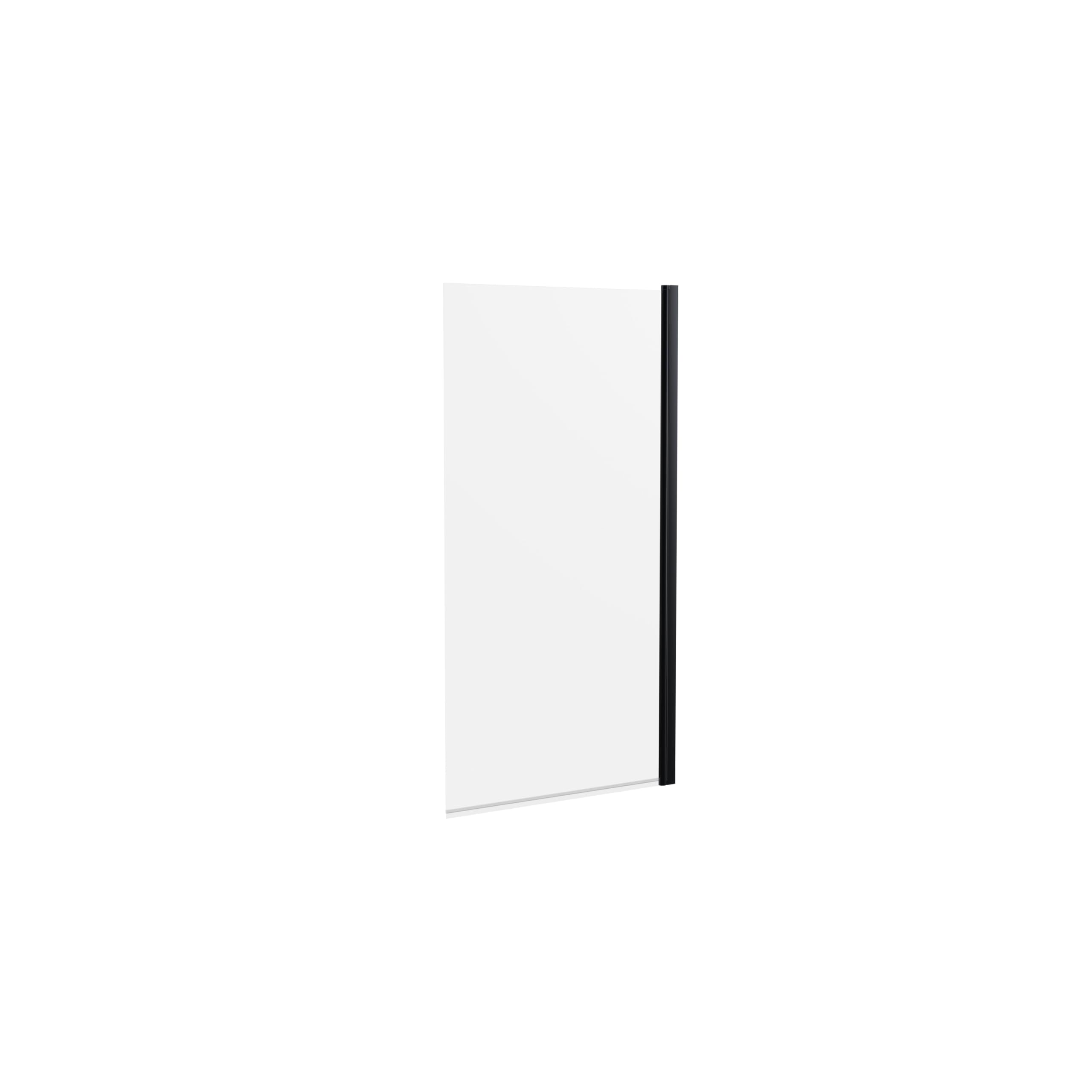 Balterley Black 6Mm Toughened Safety Glass Straight Reversible Bath Screen