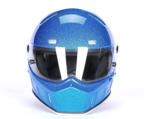 Crg Full-Face Motorcycle Street Bike Fiberglass Helmet Dot Certified Atv-1 - Parent (Large, Blue) #TOP4