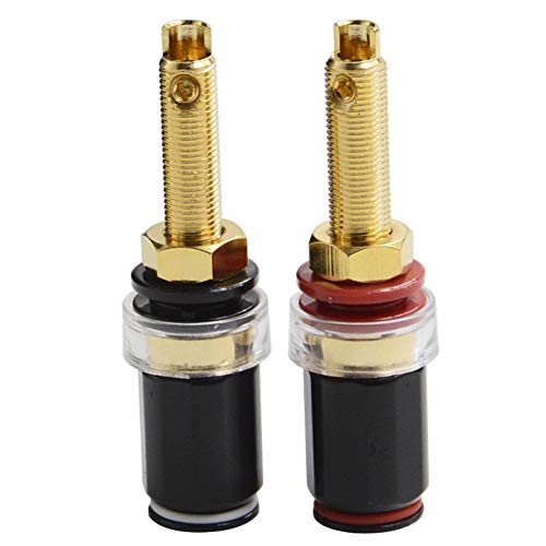 BNKENX Banana Plug Socket Connector Speaker Binding Post Audiophile Gold