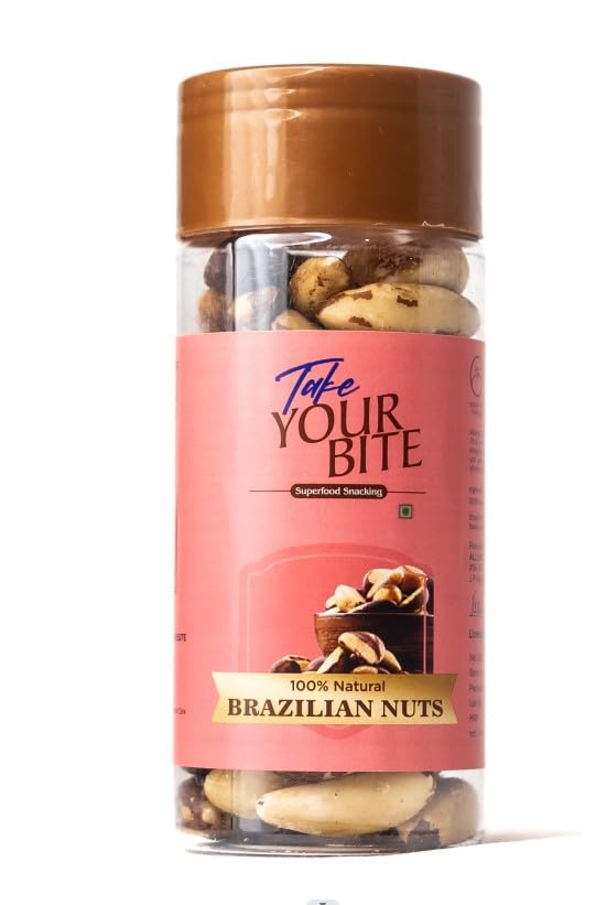 Take Your Bite Exotic International Brazil Nuts | 100g Jar Pack | Rich in Selenium | Healthy, Crunchy, and Delicious | Product from Peru
