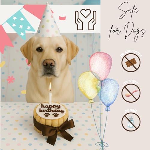 PetLove Hundetorte Happy Birthday • Geburtstagskuchen für Hunde • Geschenk für Hunde • Geburtstagstorte Hund