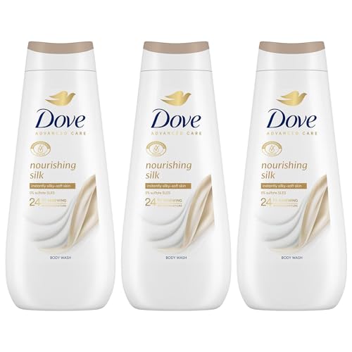 Dove Advanced Care Sulphate Free Body Wash for Women Made with Skin-Natural Nourishers and Micromoisture Provides 24 Hours Renewing Lotion-Soft Softer Skin, 400ml Pack of 3