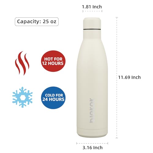 Image of BJPKPK 25 oz Insulated Stainless Steel Water Bottle, Metal Sports Flask