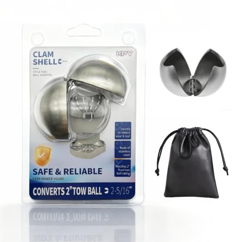 Heavy Duty Stainless Steel Tow Ball Adapter - Converts 2