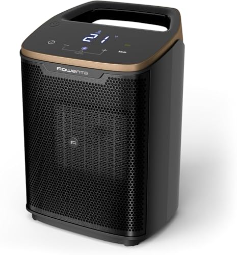 Rowenta Intense Comfort +, Calefactor, Tecnología cerámica potente, 2000 W, Pantalla Digital, Muy silencioso 29 dB(A), Modo eco, 4 ajustes potencia y modos de uso, SO9361F0