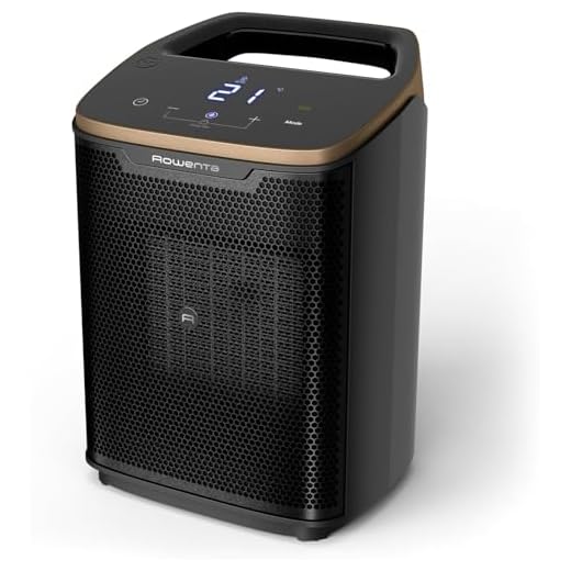 Rowenta Intense Comfort +, Calefactor, Tecnología cerámica potente, 2000 W, Pantalla Digital, Muy silencioso 29 dB(A), Modo eco, 4 ajustes potencia y modos de uso, SO9361F0