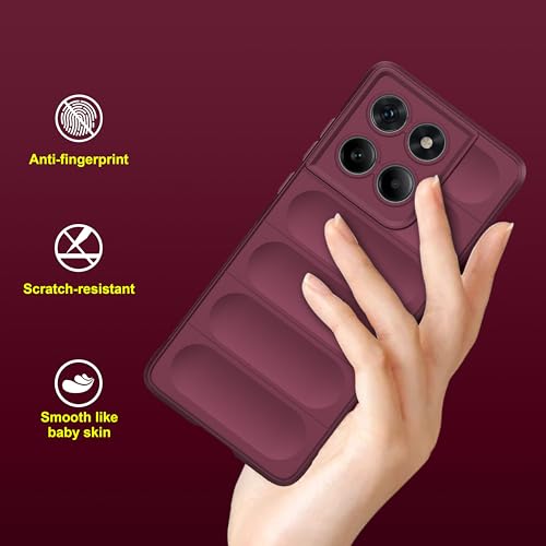 Image of amazon basics Back Case Cover for Motorola Edge 60 Fusion 5G | Compatible for Motorola Edge 60 Fusion 5G Back Cover | Liquid Silicon Magic Case with Camera Protection | Plum