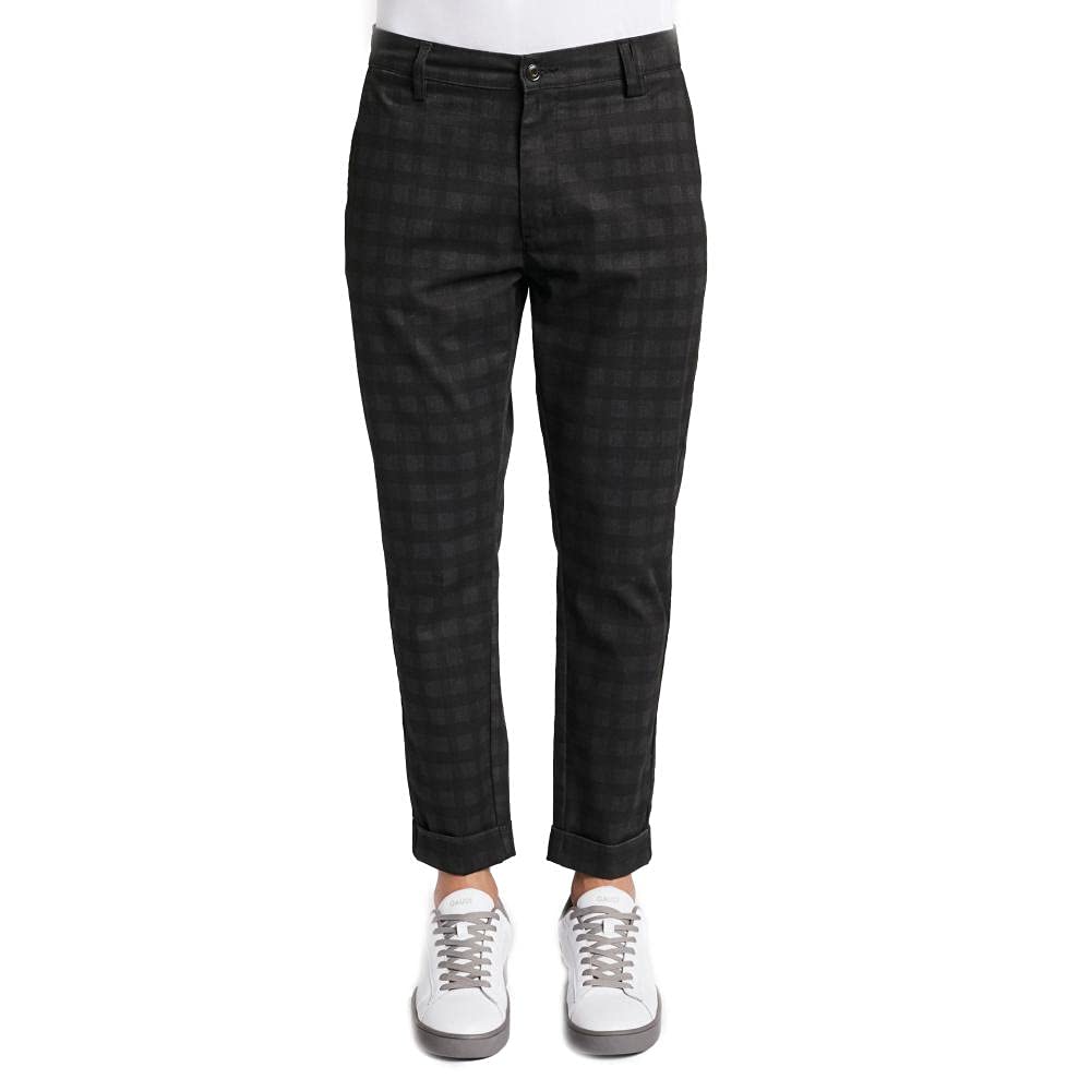Gaudì Pantalone Uomo Chino con Motivo Check Autunno Inverno 2020 (43 Uomo Italy)