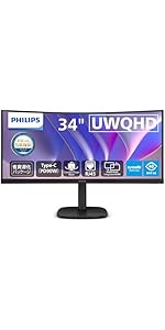 Amazon.co.jp: PHILIPS 湾曲ディスプレイ PCモニター (34インチ/VA