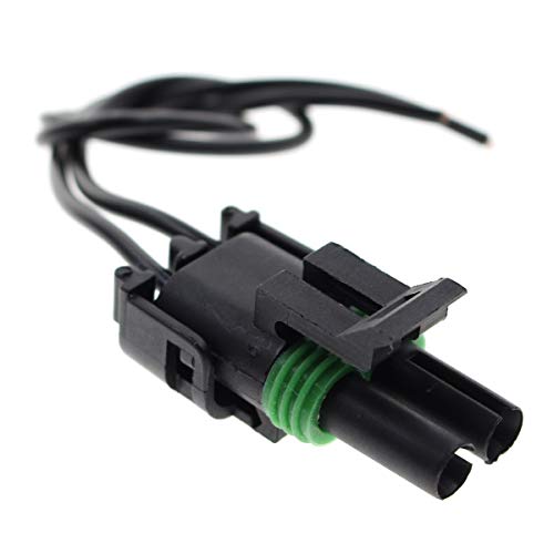 Motoall Weather Pack 2 Pin Connectors Male & Female Socket Wiring Harness Plug Wire Pigtail Loom 12-16 Awg 20Amp For Cars Trucks Motorcycle Boat Trailer Marine Jetski 12010973 & 12015792 #TOP4