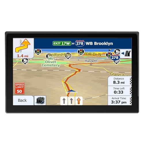 9 Inch Sat Nav, Touch Screen GPS Navigator for Car Truck RV HGV...