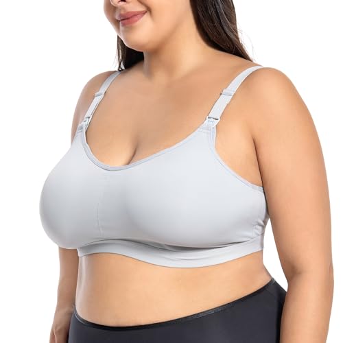 Plus Size Nursing Bra Built in Pads Non Removable Full Cup for Big Women,Nursing Bra Large Bust,Maternity Bra Large Breast4