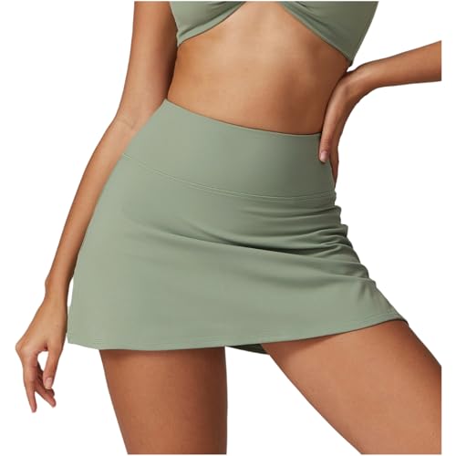 Women's Tennis Skirt Short Form-Fitting Tennis Skirt Anti-Slip High-Waisted Casual Sports Skirt Quick Dry