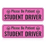 2PCS Student Driver Magnet for Car,Detachable Student Driver Sticker Magnet for Car with High-Reflective Reminder,Universal Please Be Patient Students Drivers Magnets