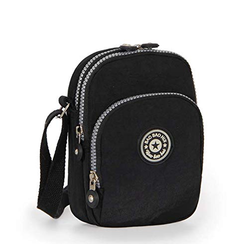 3 Zippers Women Crossbody Cell Phone Purse Bag Smartphone Travel Wallet Purse