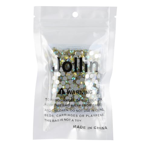 Image of Jollin Crystal Flatback Rhinestones Gems for Crafts 4.8mm SS20, Lemon AB | Glue Fix, 1440pcs Glass Rhinestones for Bedazzling, Clothes, Tumblers, Nail Art, Shoes, Bags, Caps & Accessories Decoration
