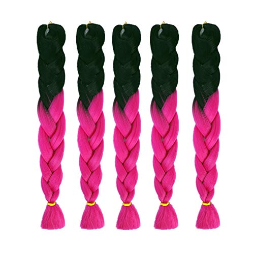 Yisimei Jumbo Braiding Hair 5 Packs Ombre Jumbo Box Braids Braiding Hair Extensions 24 Inch High Temperature Synthetic Fiber Hair Extensions for Braiding (24“ 5Packs/Lot, B28)