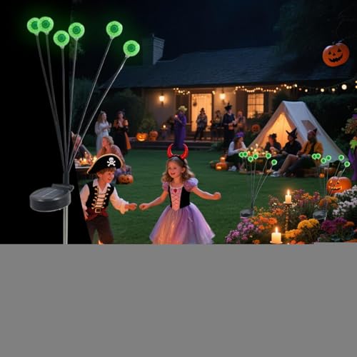 Luces de ojos de Halloween solares con efecto flotante para exterior 3