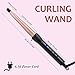 Curling Wand, Professional Ceramic 1/2-1 Inch Tapered Hair Curling Iron, LCD Display with 14 Heat Setting (100°C to 230°C), Dual Voltage Instant Heating Hair Wand Curler for All Hair Type