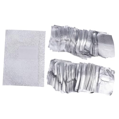 Gatuida 500 piezas Unidades Toallitas para Quitar Esmalte Uñas con Aluminio para Manicura Envoltorios para Gel Uso Profesional y Doméstico Práctico y Portátil