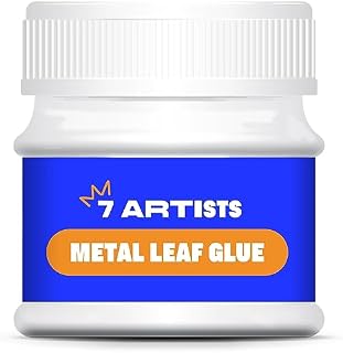 7 Artists Glue Gold Leaf 50 ml Gold Leaf Glue | Klej do Złotego Liścia | Złoty Klej | Klej do Płatków Złota | Klej do Złotych Arkuszy | Klej do Złocenia Liści | Klej Złoty Liść