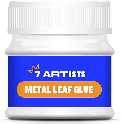 7 Artists Glue Gold Leaf 50 ml Gold Leaf Glue | Klej do Złotego Liścia | Złoty Klej | Klej do Płatków Złota | Klej do Złotych Arkuszy | Klej do Złocenia Liści | Klej Złoty Liść