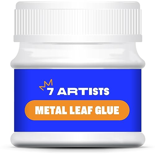 7 Artists Gold Leaf Adhesive 50 ml Gold Leaf Glue | Gilding Adhesive | Gold Foil Adhesive | Foil Glue | Metal Leaf Glue | Gold Glue | Metal Leaf Adhesive | Gold Leaf Glue Adhesive