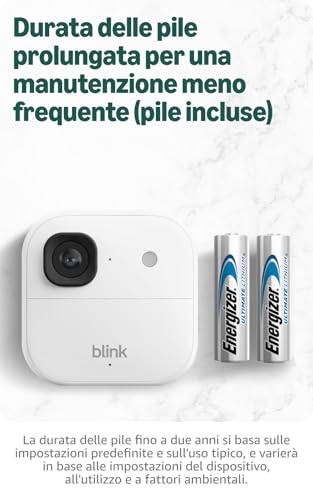 Videocamera esterna 2K+ Blink con Videocamera Mini 2K+ Blink (ultimo modello), Bianco, Modulo di sincronizzazione di base incluso - Immagine 5