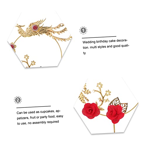 ABOOFAN 2 Pçs Cupcake Cartão De Dia Namorados Flor Jóias Pingente De Pérola Flores De Casamento Deco