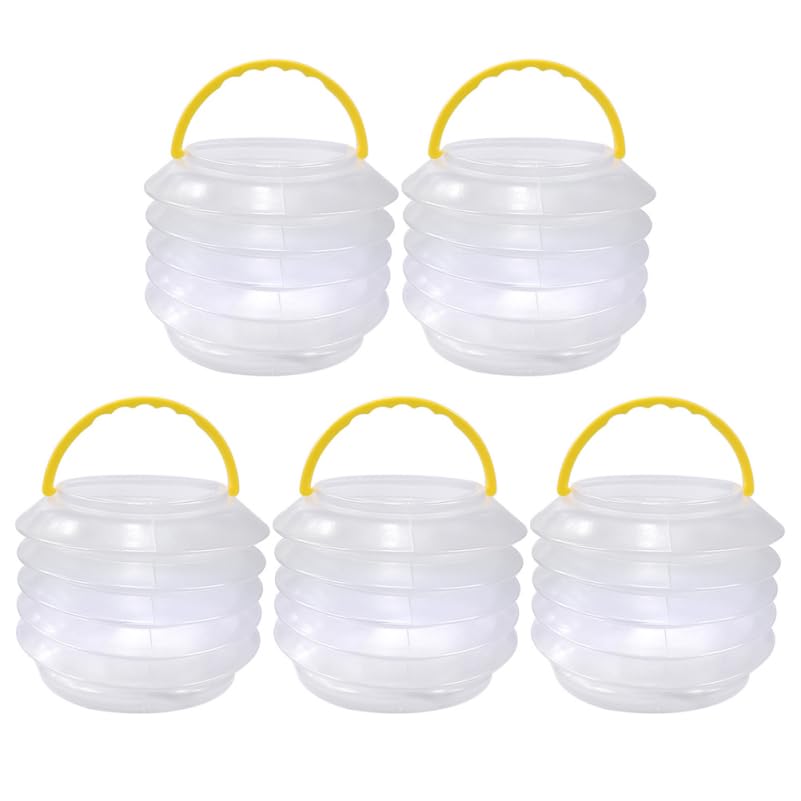 PLAFOPE 5 Sets Folding Pencil Brushes Washing Bucket Round Paint Brush Tank Painting Brush Bucket Plastic Watercolor Paint Washers for Artists