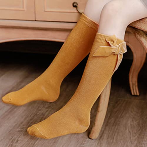 Toddler Girl Clothes Baby Princess Socks Mid-Calf Knee-High Stockings Solid Mid Length Chic Designed Outwear4