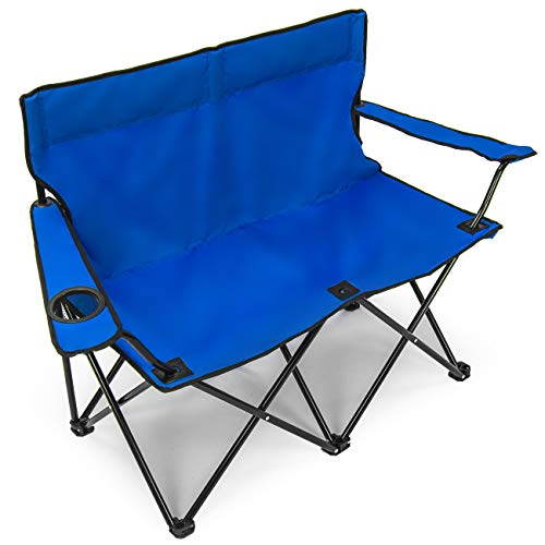 Sorbus Double Folding Chair with Cup Holder Cooler, Foldable Frame, Portable Carry Bag